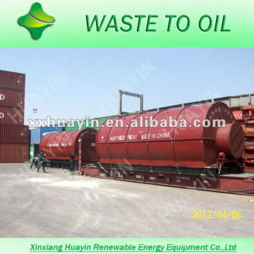 no pollution white smoke waste tyre oil refining plant machine with CE and ISO